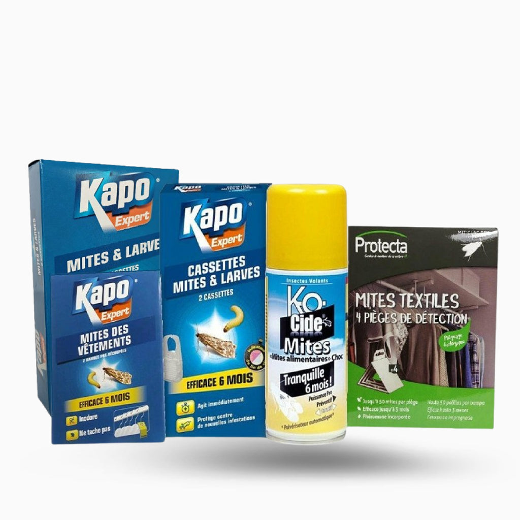 Un KIT COMPLET de traitement anti mites textile