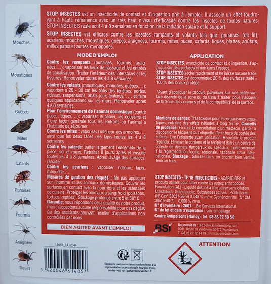 BSI STOP Insectes mode d'emploi