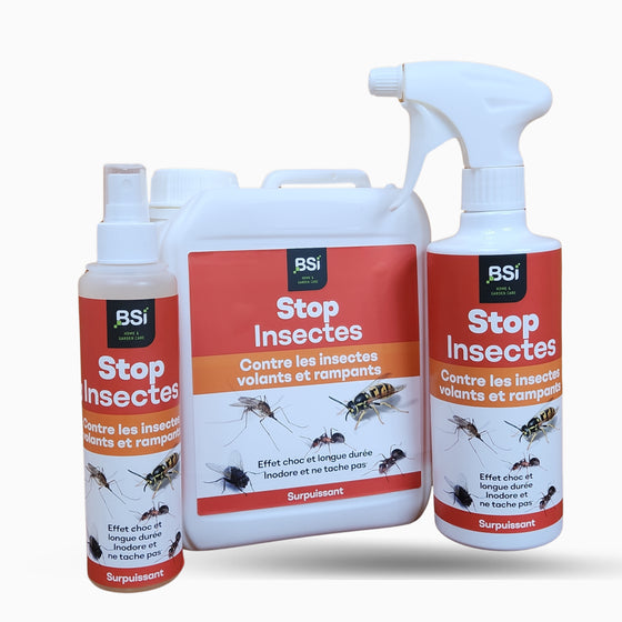 L'insecticide BSI STOP Insectes existe en 3 formats