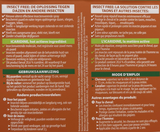 Insect Free Mode d'emploi