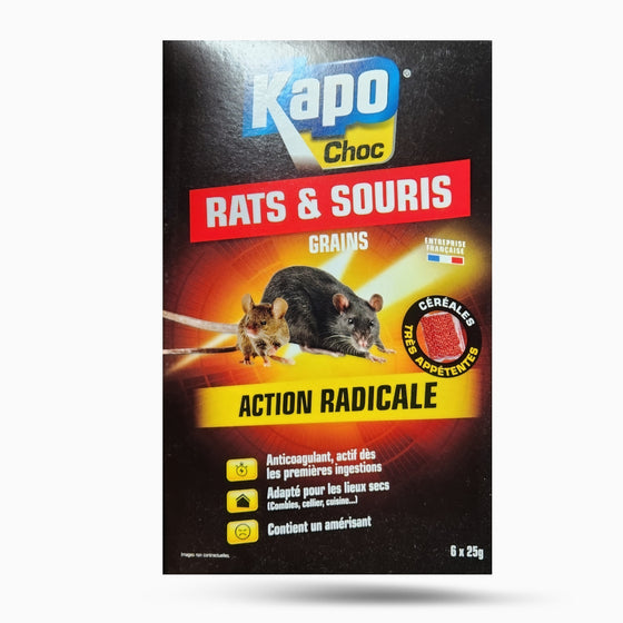 Blé empoisonné pour tuer les rats et les souris, action radicale, K.pro