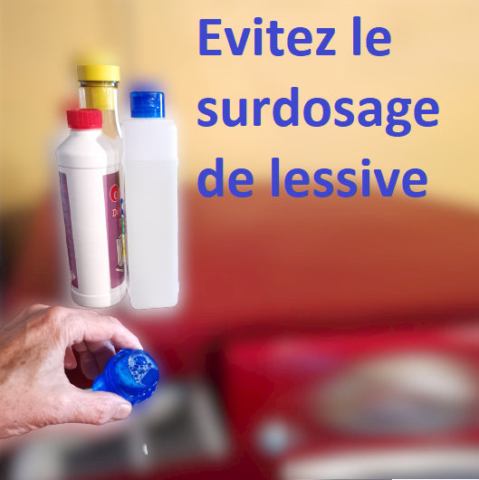 Too much detergent = poorly washed and poorly rinsed laundry 