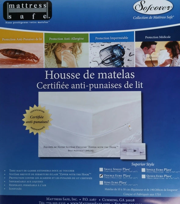 Housse anti punaises pour matelas de bébé Mattres Safe