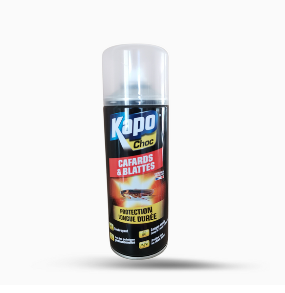 Aérosol Anti-Cafards K.PRO 400ml - Effet Foudroyant - Protection 3 Mois - Marque Française