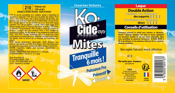 Ko-Cide laque antimites, informations