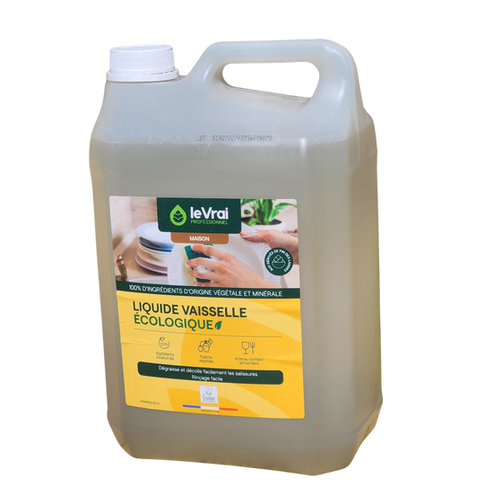 Produit vaisselle main écologique Le Vrai 5 litres
