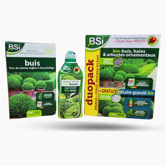 Les engrais naturels BSI pour Buis et Arbustes