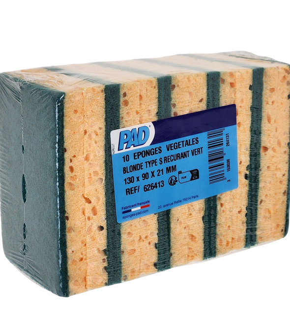 Éponge vaisselle XXL végétale et tampon nylon