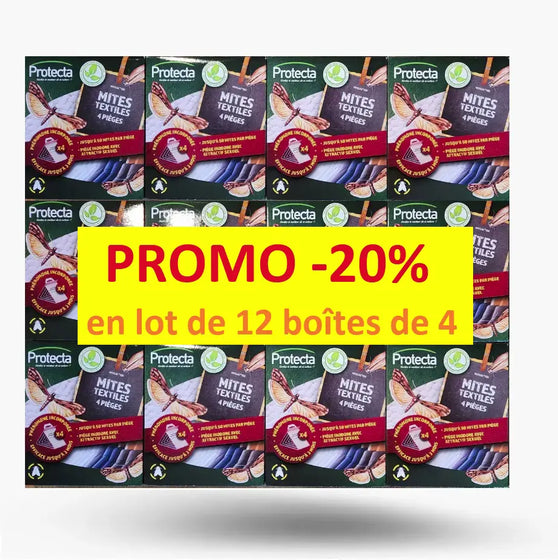 PROMO Lot de 48 pièges pour mites des vêtements PROTECTA