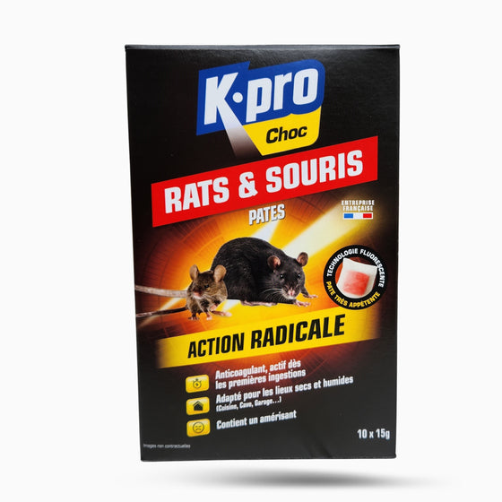 Pour tuer les rats et les souris, cette pâte empoisonnée attractive, action radicale