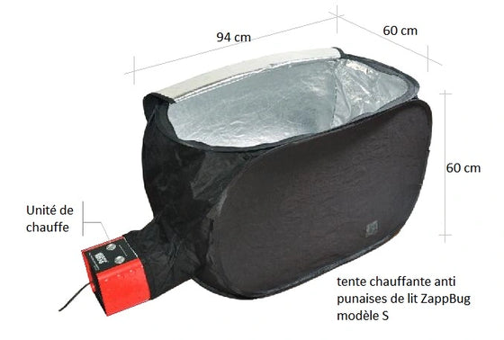 La tente chauffante anti punaises de lit modèle S