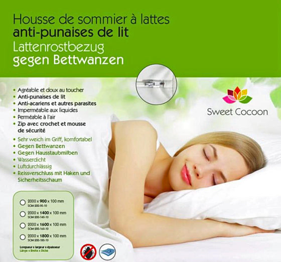 Housse anti punaises pour sommiers  à lattes Sweet Cocoon.